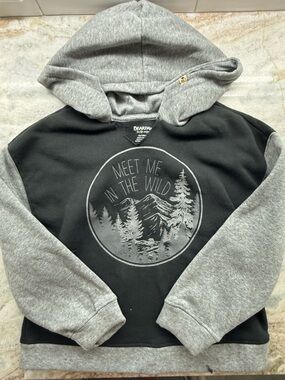 BearPaw Two-Tone Hoodie - Black & Gray